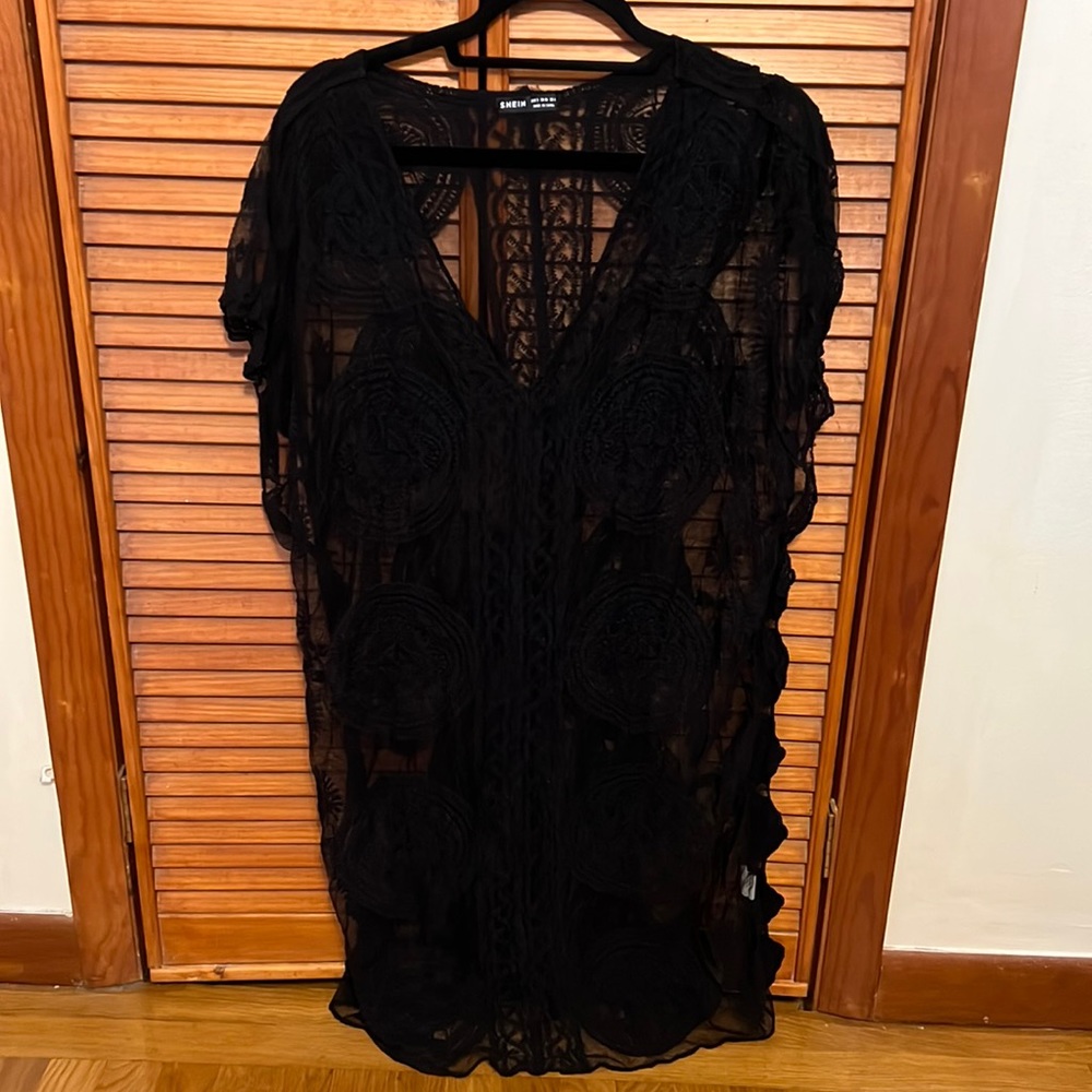 Shein Black Cover Up